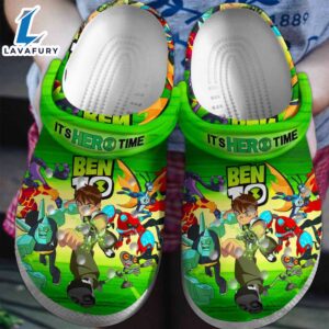 It’s Hero Time Ben 10 Cartoon Crocs Crocband Clogs Shoes Comfortable For Men Women and Kids
