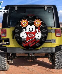Kansas City Chiefs Mickey Mouse Spare Tire Cover Gift For Campers