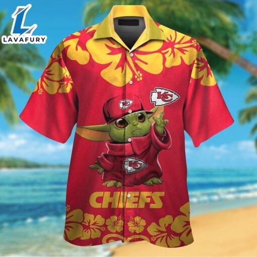 Kansas City Chiefs NFL Baby Yoda Tropical Hawaiian Shirt For Men And Women