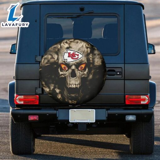 Kansas City Chiefs Skull Spare Tire Covers Gift For Campers