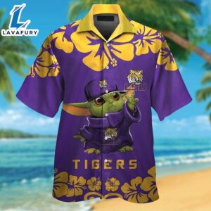 LSU Tigers Baby Yoda Star Wars Tropical Hawaiian Shirt For Men And Women
