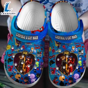 Ladybug And Cat Noir Cartoon Crocs Crocband Clogs Shoes Comfortable For Men Women and Kids