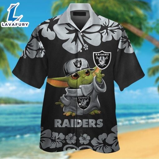 Las Vegas Raiders NFL Baby Yoda Tropical Hawaiian Shirt For Men And Women