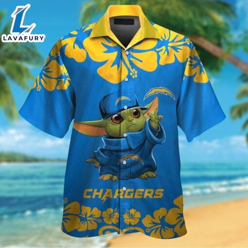 Los Angeles Chargers NFL Baby Yoda Tropical Hawaiian Shirt For Men And Women