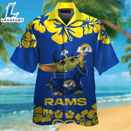 Los Angeles Rams Baby Yoda Tropical Hawaiian Shirt For Men And Women