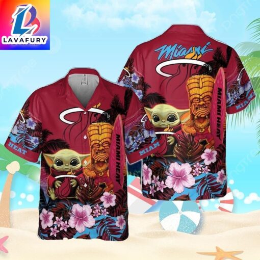 Miami Heat Baby Yoda National Basketball Association Hawaiian Shirt For Men And Women