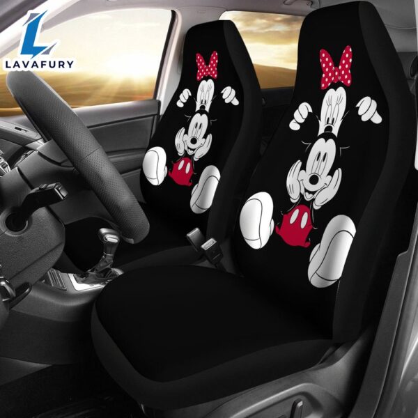 Mickey And Minnie Black Car Seat Covers
