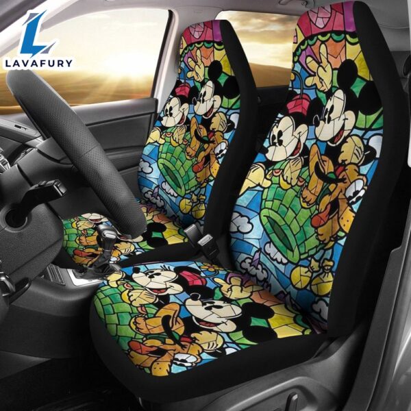Mickey & Minnie Mosaic Art Car Seat Covers