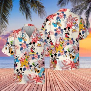 Mickey and Friends Comfort Colors WDW 4th of July Hawaiian Shirt