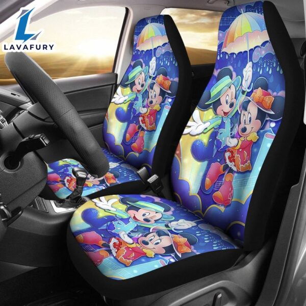 Mickey and Minnie Love Art Car Seat Covers