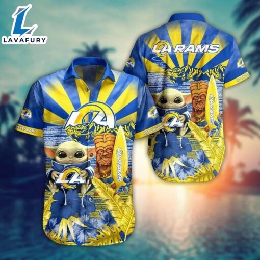 NFL Los Angeles Rams Baby Yoda Style Hot Trends Summer Aloha Hawaiian Shirt For Men And Women