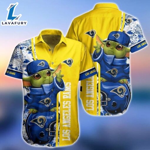 NFL Los Angeles Rams Baby Yoda Style Hot Trends Summer New Design Hawaiian Shirt For Men And Women