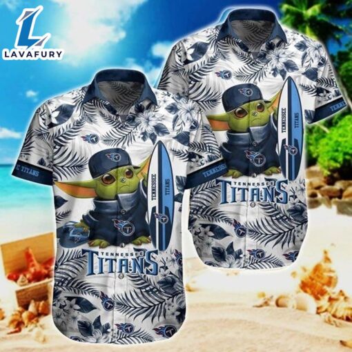 NFL Tennessee Titans Baby Yoda Trendy Aloha Hawaiian Shirt For Men And Women