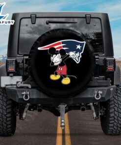 New England Patriots Mickey Logo Black Spare Tire Cover Gifts For Fans