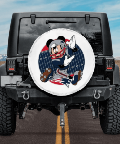 New England Patriots Mickey Wears Uniform Spare Tire Cover Gifts For Fans