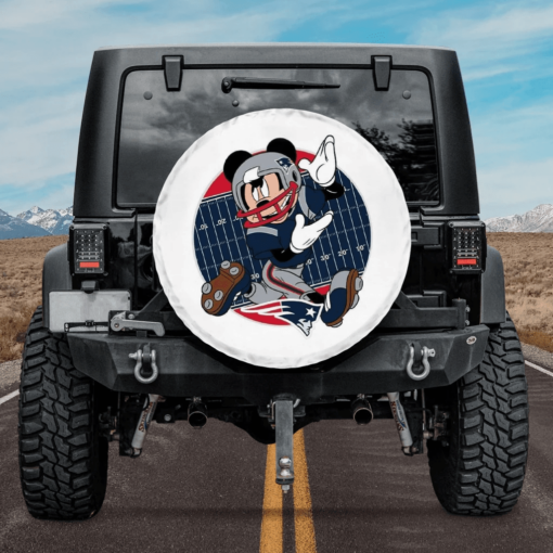 New England Patriots Mickey Wears Uniform Spare Tire Cover Gifts For Fans