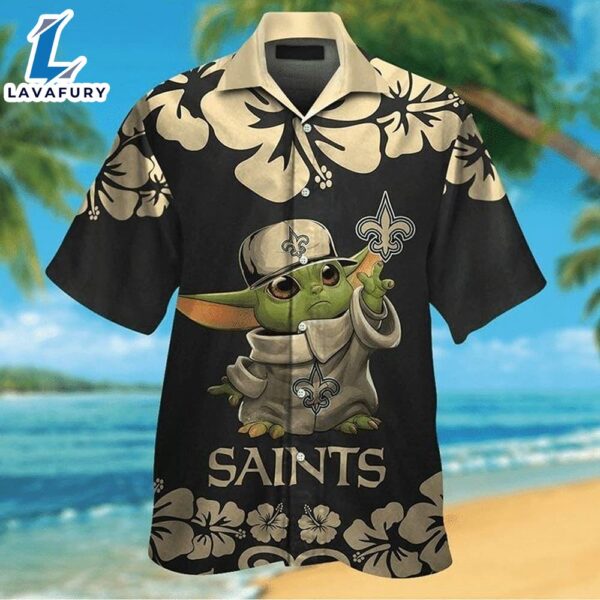 New Orleans Saints NFL Baby Yoda Trendy Aloha Hawaiian Shirt For Men And Women