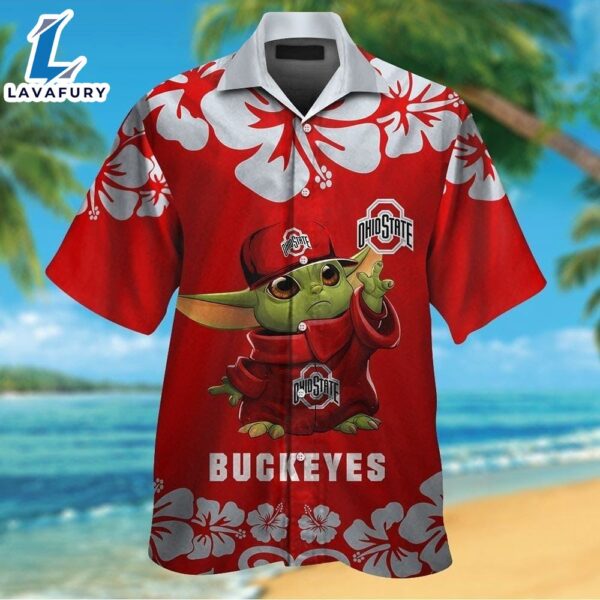 Ohio State Buckeyes Baby Yoda Tropical Aloha Hawaiian Shirt For Men And Women