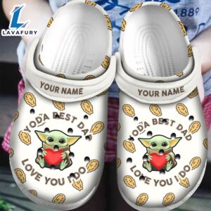 Personalized Baby Yoda Best Dad Christmas Classic Clogs Shoes