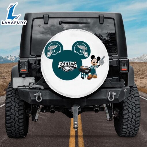 Philadelphia Eagles Mickey Disney Car Spare Tire Cover 3D