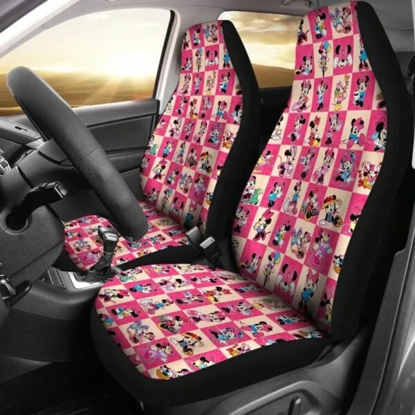 Pink Mickey Mouse Disney Car Seat Covers