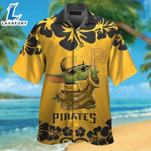 Pittsburg Pirates Baby Yoda Tropical Aloha Hawaiian Shirt For Men And Women