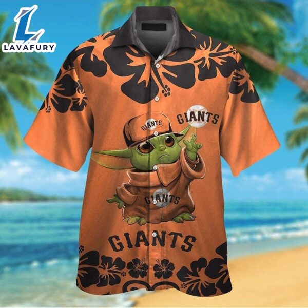 San Francisco Giants Baby Yoda Tropical Aloha Hawaiian Shirt For Men And Women