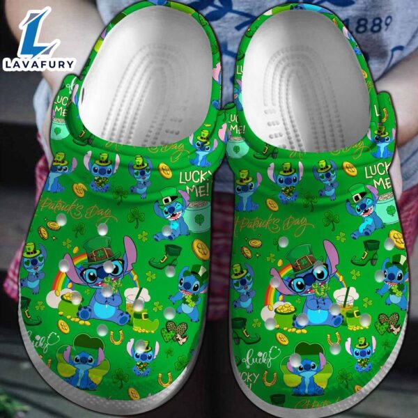 Stitch St. Patricks Day Movie Crocs Crocband Clogs Shoes Comfortable For Men Women and Kids