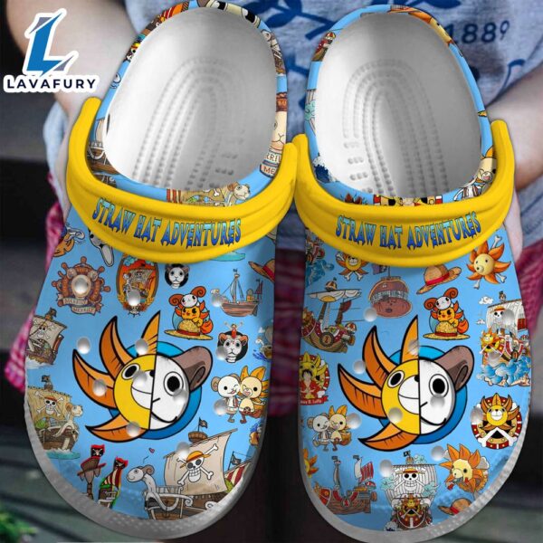 Straw Hats Adventures�One Piece Anime Cartoon Crocs Crocband Clogs Shoes Comfortable For Men Women and Kids