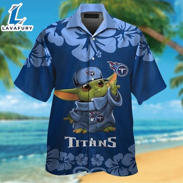 Tennessee Titans Baby Yoda Aloha Hawaiian Shirt For Men And Women