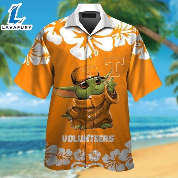 Tennessee Volunteers Baby Yoda Tropical Aloha Hawaiian Shirt For Men And Women