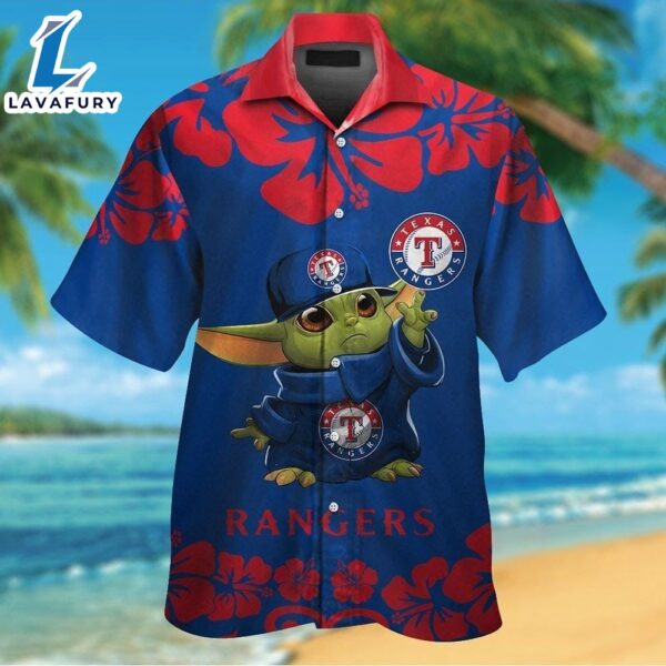 Texas Rangers Baby Yoda Tropical Aloha Hawaiian Shirt For Men And Women