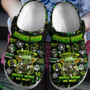 Yoda Smoke 420 Weed Star Wars Crocs Crocband Clogs Shoes Comfortable For Men Women