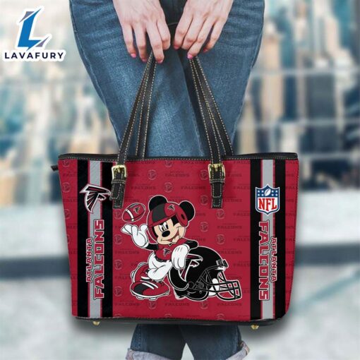 Atlanta Falcons NFL Mickey Women Leather Tote Bag