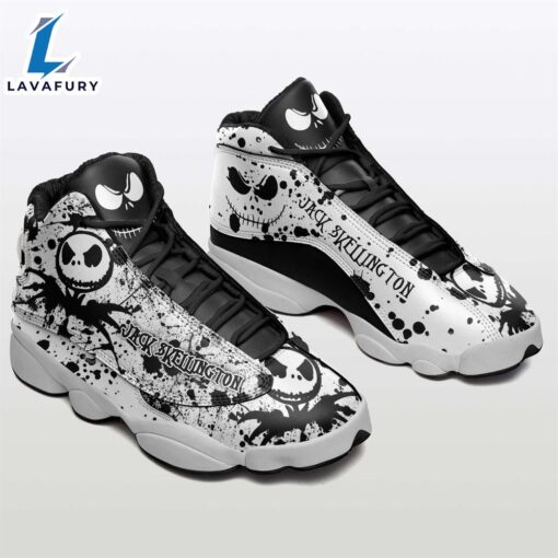 Black And White Jack Skellington Air Jodan J13 Sport Sneaker Shoes