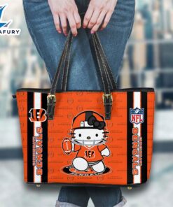Cincinnati Bengals NFL Kitty Women Leather Tote Bag