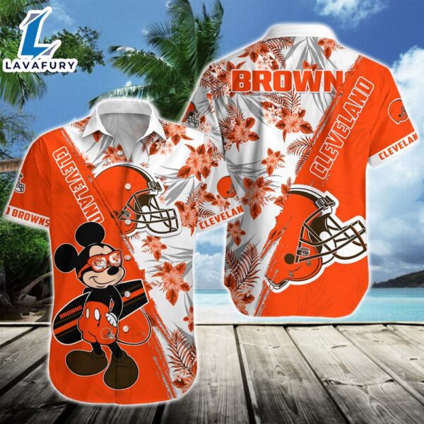 Cleveland Browns Team NFL Mickey Hawaiian Beach Shirt