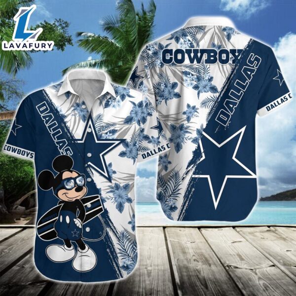 Dallas Cowboys Team NFL Mickey Hawaiian Beach Shirt