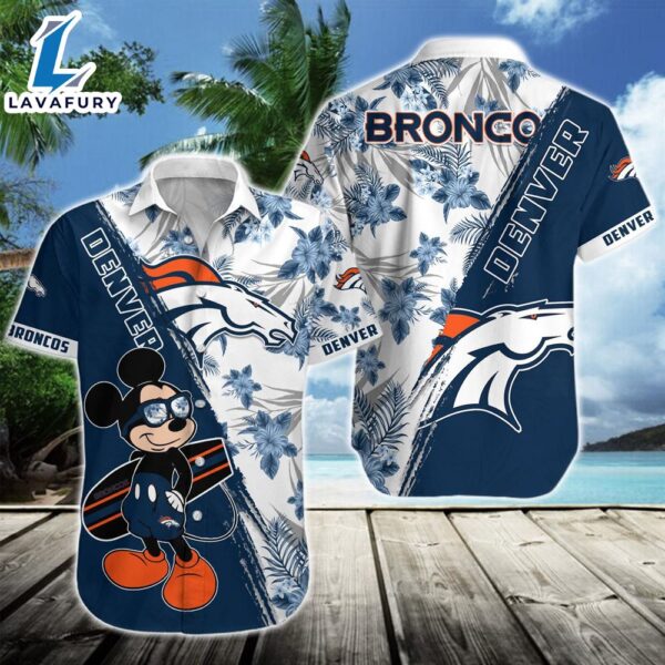 Denver Broncos Team NFL Mickey Hawaiian Beach Shirt