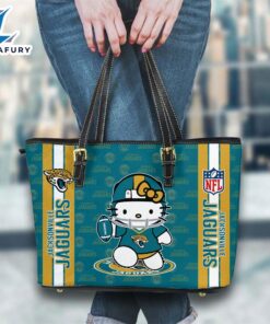 Jacksonville Jaguars NFL Kitty Women Leather Tote Bag