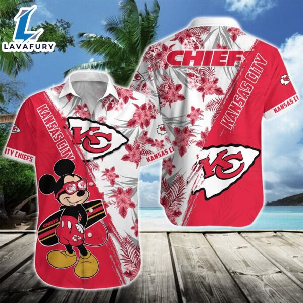 Kansas City Chiefs Team NFL Mickey Hawaiian Beach Shirt
