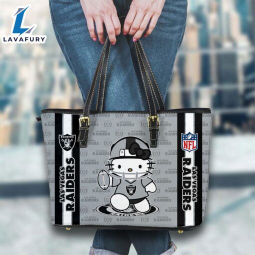 Las Vegas Raiders NFL Kitty Women Leather Tote Bag