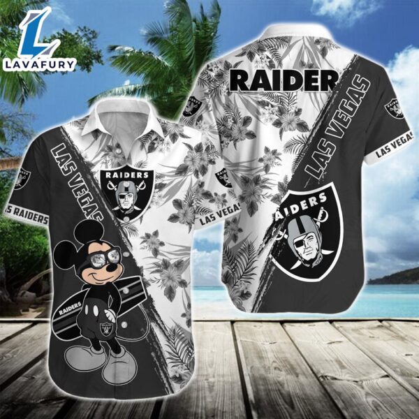 Las Vegas Raiders Team NFL Mickey Hawaiian Beach Shirt