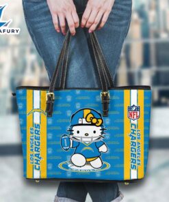 Los Angeles Chargers NFL Kitty Women Leather Tote Bag