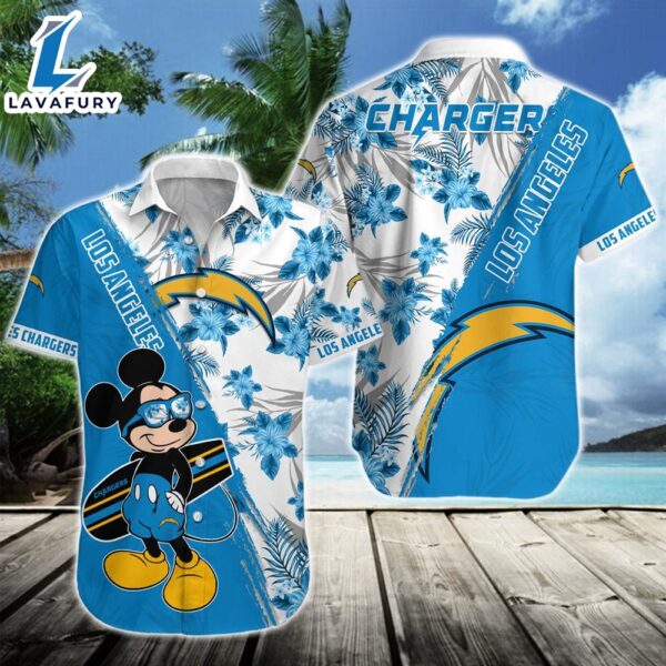 Los Angeles Chargers Team NFL Mickey Hawaiian Beach Shirt