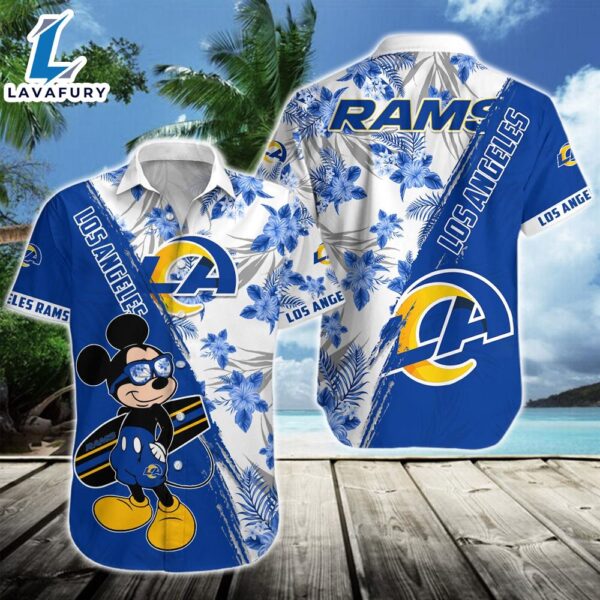 Los Angeles Rams Team NFL Mickey Hawaiian Beach Shirt