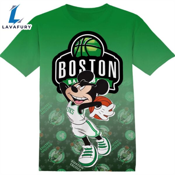 NBA Boston Celtics Disney Mickey Tshirt Adult And Kid Tshirt