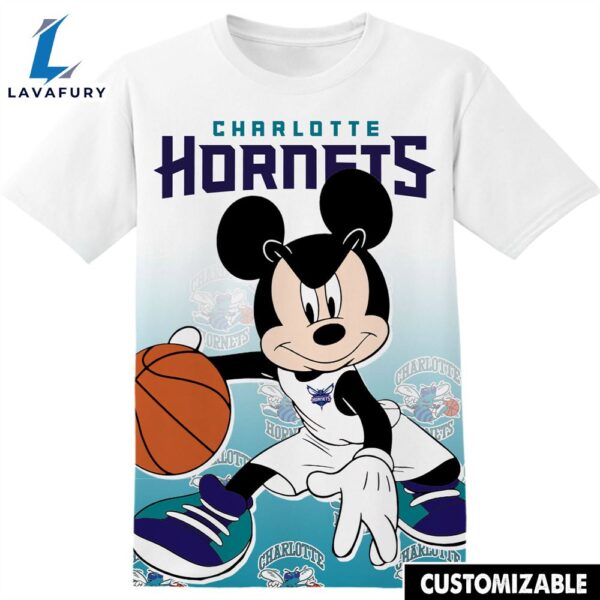 NBA Charlotte Hornets Disney Mickey Tshirt Adult And Kid Tshirt
