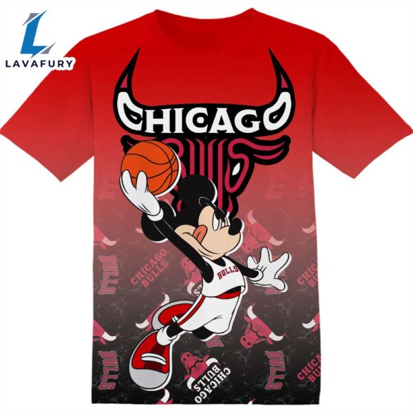 NBA Chicago Bulls Disney Mickey Tshirt Adult And Kid Tshirt