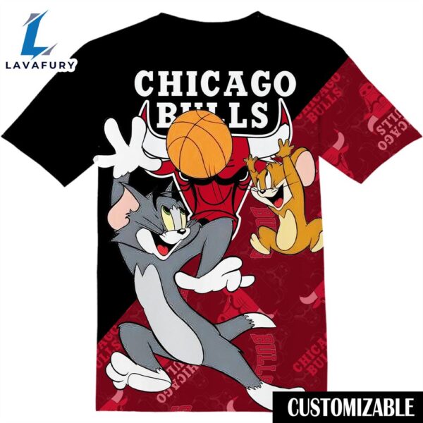 NBA Chicago Bulls Tom And Jerry Tshirt Adult And Kid Tshirt
